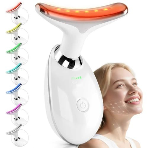 7 Color Face Massager Tool, Multifunctional Neck Facial Massager, Portable Face culpting Wand for Skin Care | Amazon (US)