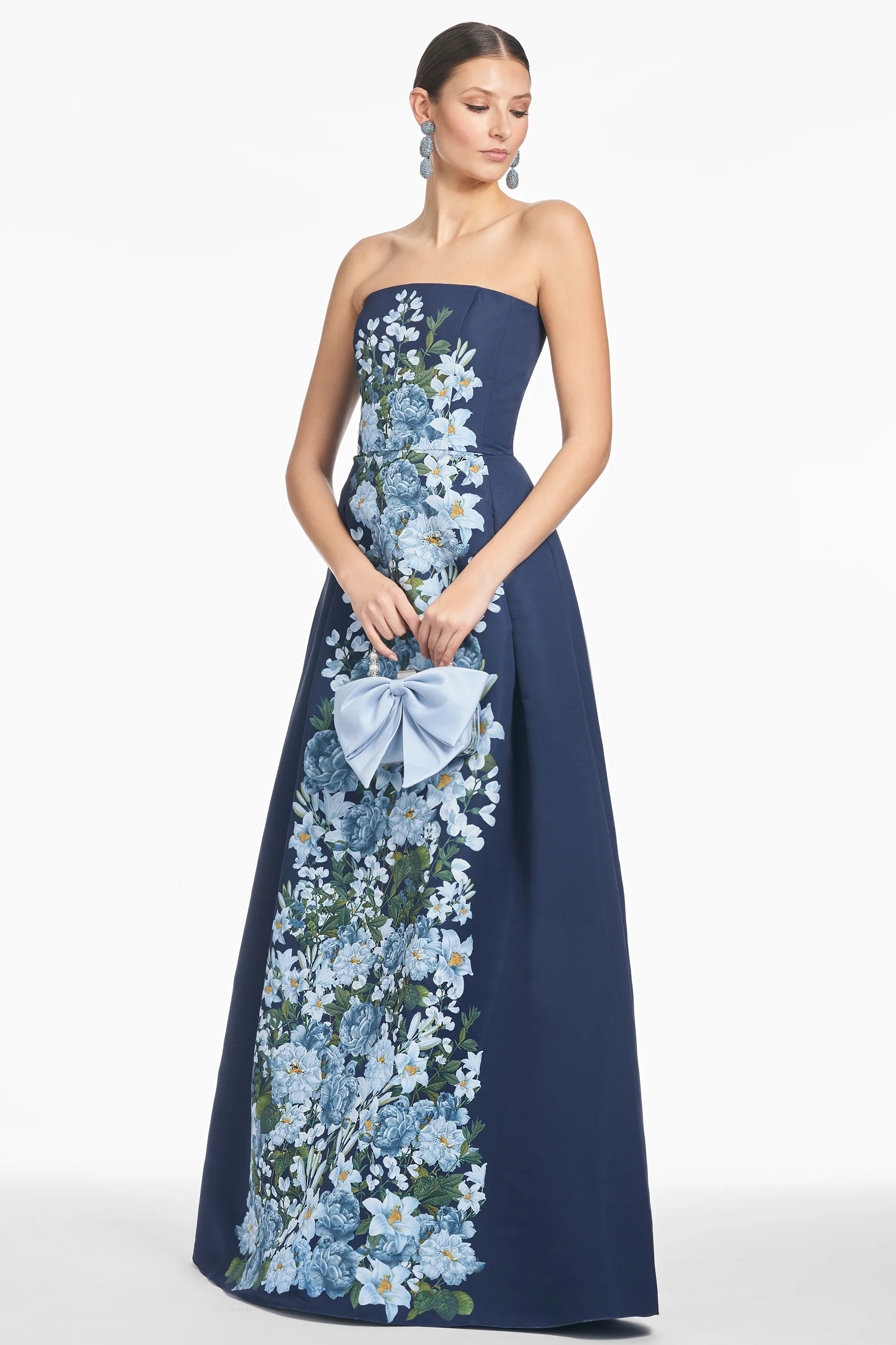 LARISA GOWN - NAVY CASCADE | Sachin and Babi