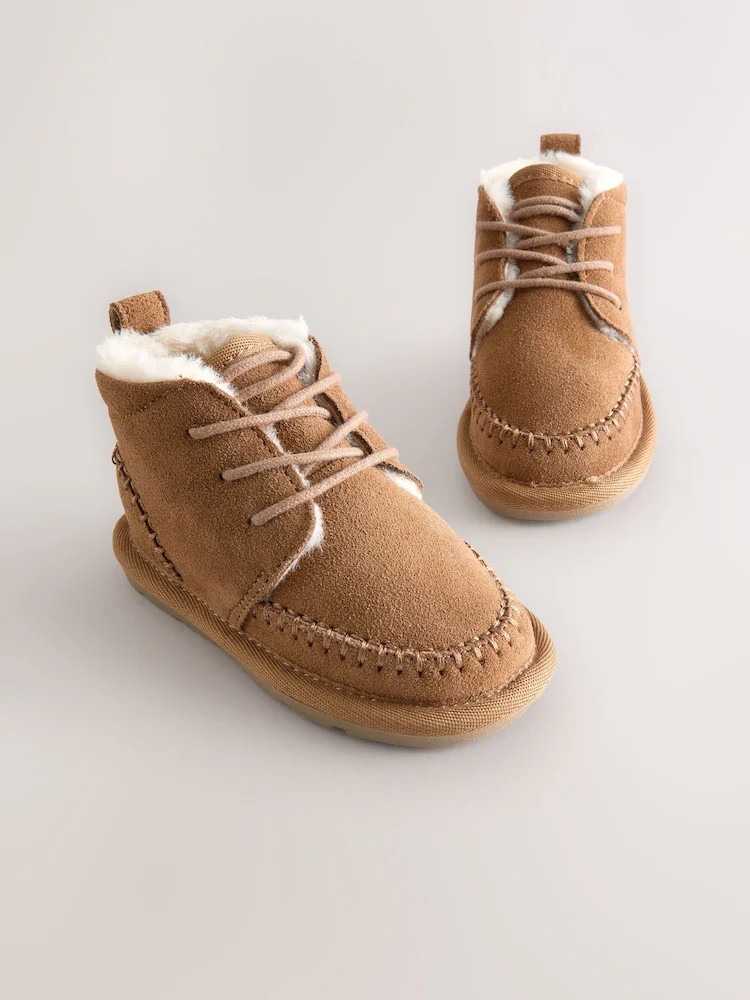 Tan Brown Warm Lined Suede Boots | Next EU