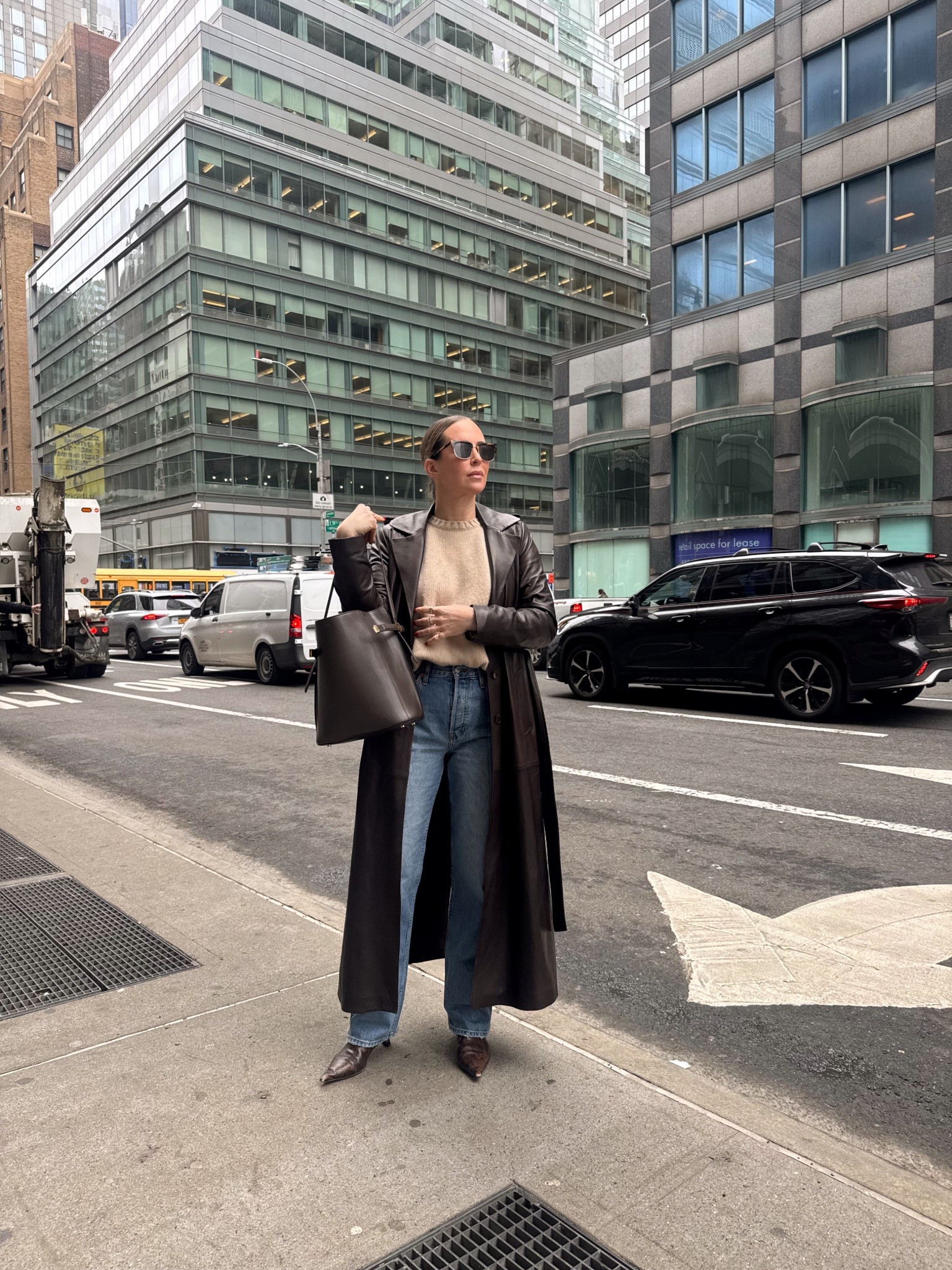 Wearing the trench but took the collar off! 
Denim runs TTS. Wearing a M in the sweater. 

#LTKOver40 #LTKSeasonal