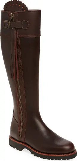 Water Resistant Knee High Tassel Boot (Women) | Nordstrom