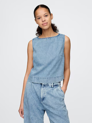 UltraSoft Denim Shell Tank | Gap (US)