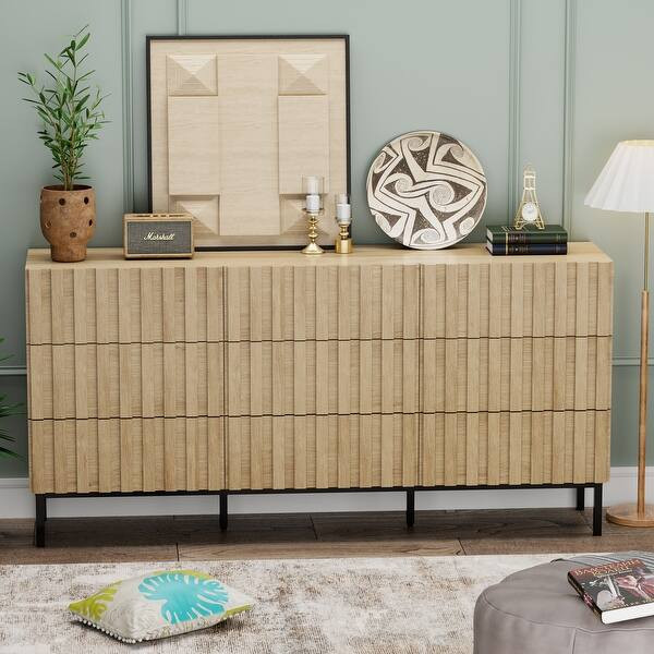 9 Drawers Chest Of Dresser Storage Tower Cabinet Bedroom Organizer - Light Natural | Bed Bath & Beyond