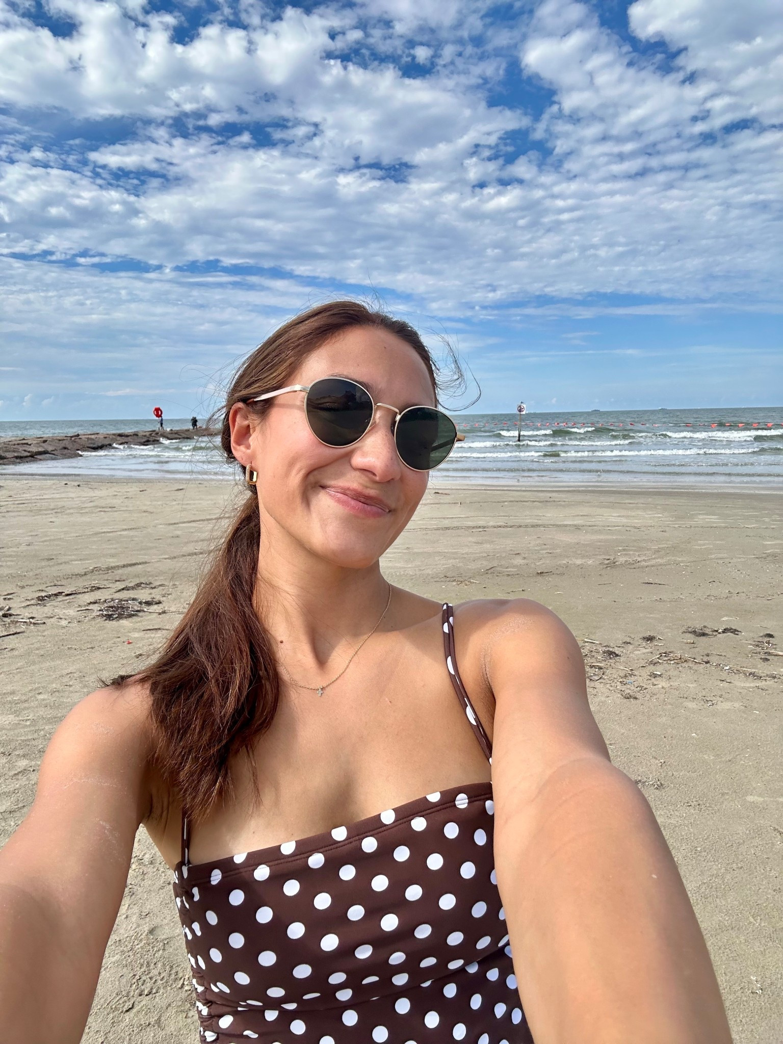 Picked up these sunglasses from my last Target run! This polka dot bathing suit is so cute. I would go up a size! 

#LTKStyleTip #LTKSwim #LTKFindsUnder50