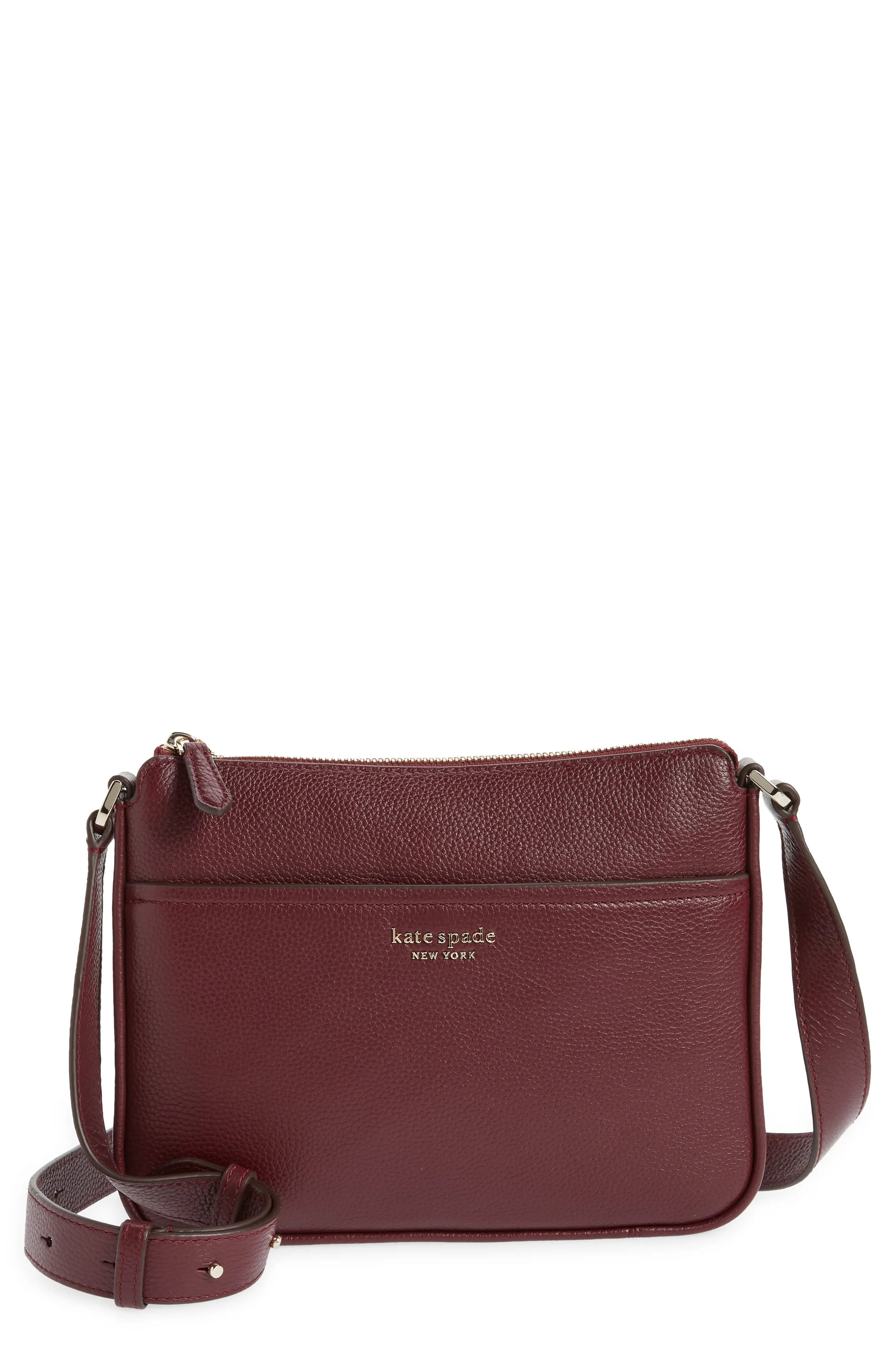 kate spade new york run around medium crossbody bag in Grenache at Nordstrom | Nordstrom