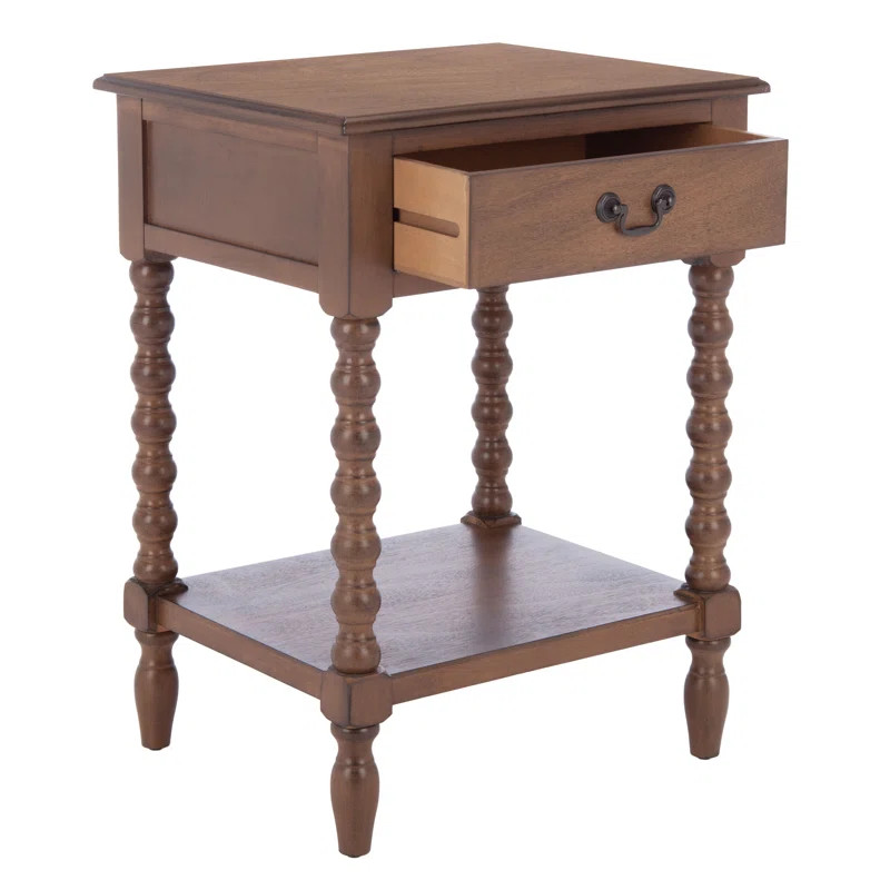 Solid Wood Top End Table with Storage | Wayfair North America