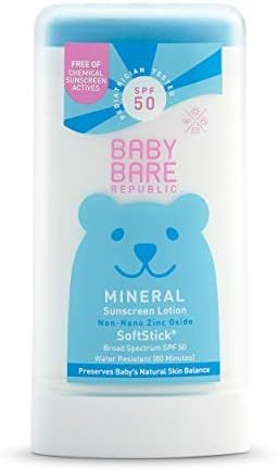 Bare Republic Baby Mineral SPF 50 Sunscreen and Sunblock SoftStick, Pediatrician Tested and Vegan... | Amazon (US)