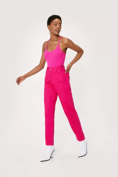 High Waisted Straight Leg Jeans | Nasty Gal (US)