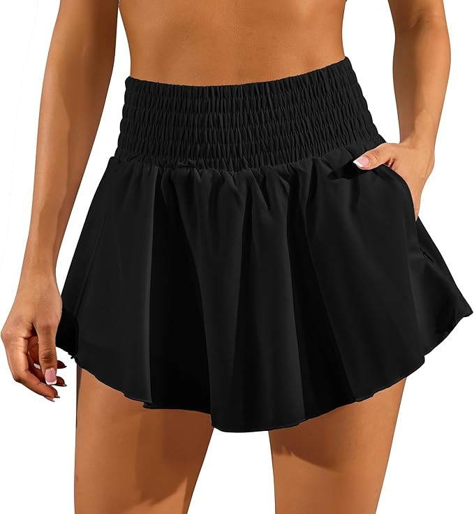 ATTRACO Tennis Skirts for Women with Pocket Golf Skirt Tummy Control Workout Athletic Skirts | Amazon (US)
