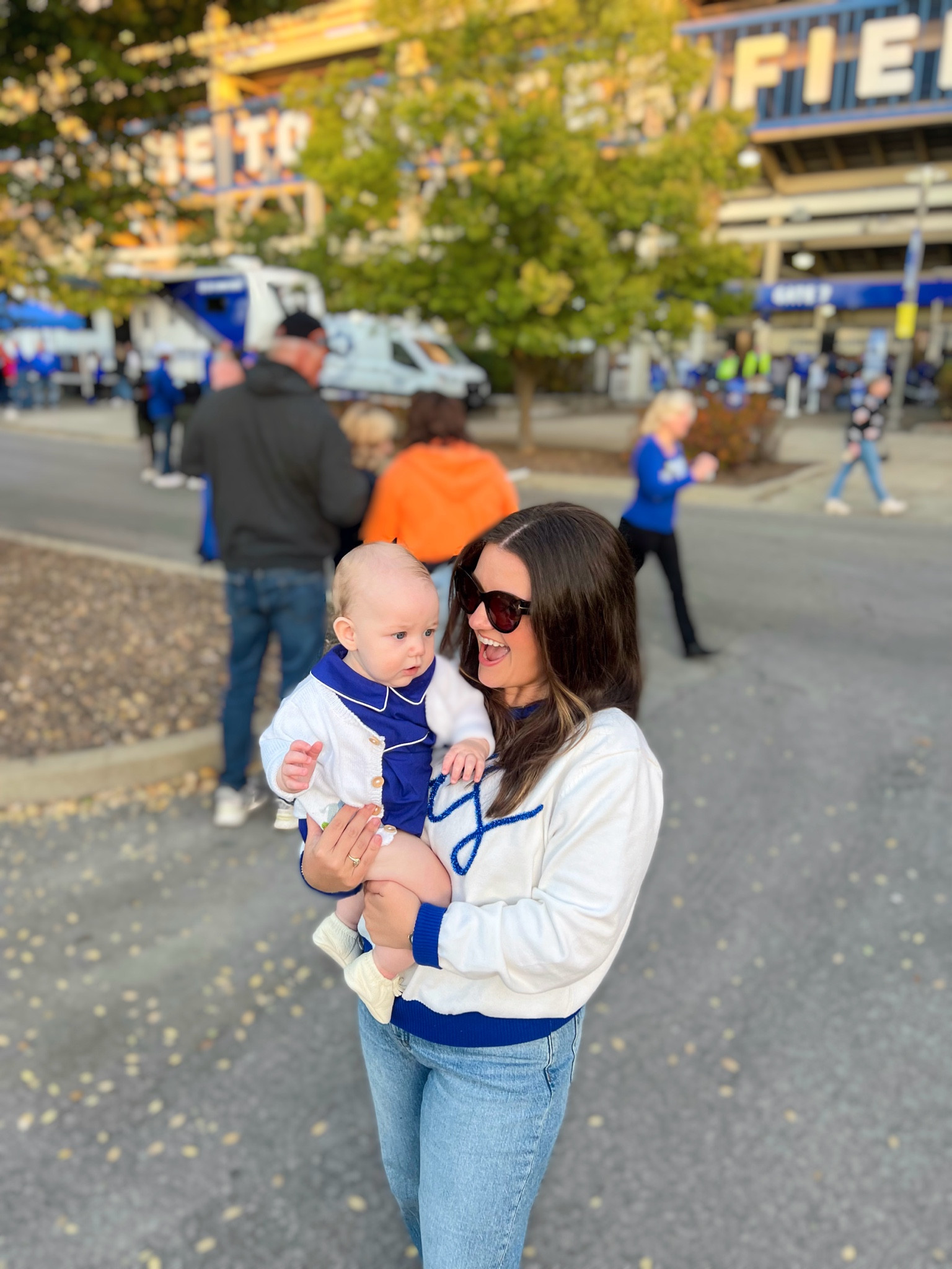 Another Saturday game day outfit! This sweater is Queen of Sparkles from a few years ago, tried to find similar! 

#LTKHoliday #LTKFamily #LTKSeasonal