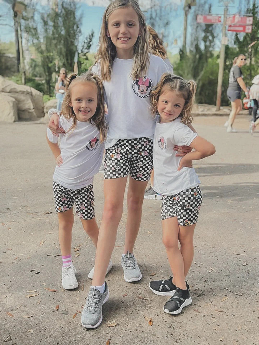 Mickey and Friends Checkered Biker Shorts Minnie Mouse Shorts Vans Magic Kingdom Outfit Disney Sh... | Etsy (US)