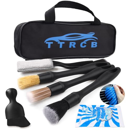 7PCS Car Detailing Brush Set, Ultra Soft Boars Hair Car Interior Detailing Brushes, Car Interior Detailing Kit, Car Cleaning Gel Supplies Kit, Car Dust Brush, Car Accessories for Truck, SUV, Interior | Amazon (US)