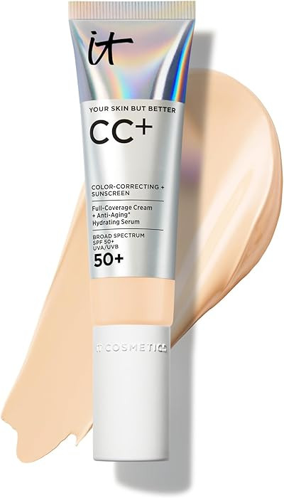 IT Cosmetics CC+ Cream - Natural Full Coverage Foundation With SPF 50+, Color Corrector & Anti-Ag... | Amazon (US)
