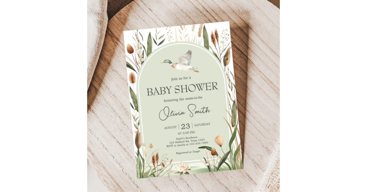 Mallard Duck Baby Shower Invitation | Zazzle | Zazzle