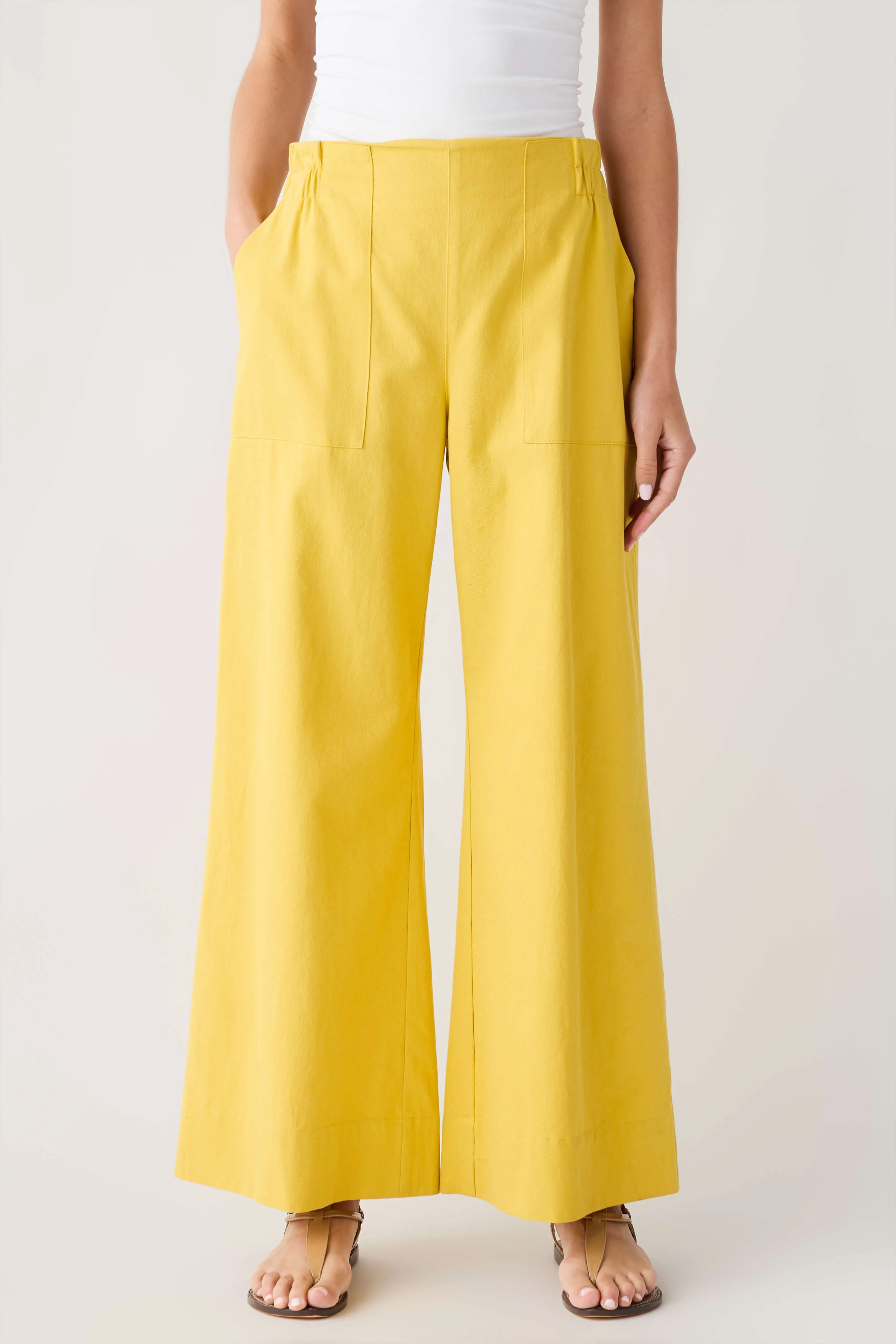 Raisonnel Elastic Waist Wide Leg Pants | Social Threads