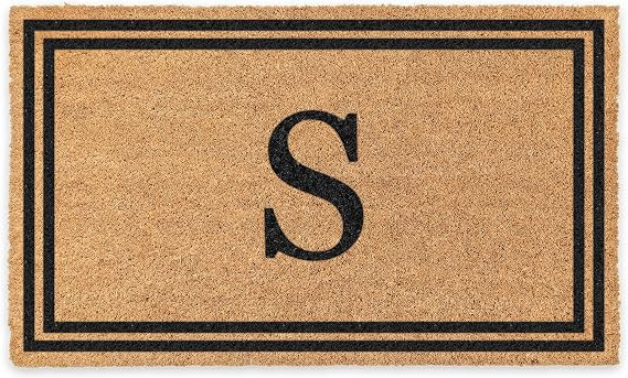 COCO MATS 'N MORE Personalized Door Mat with Monogram for Outdoor Indoor - Non-Slip Coco Coir Fro... | Amazon (US)