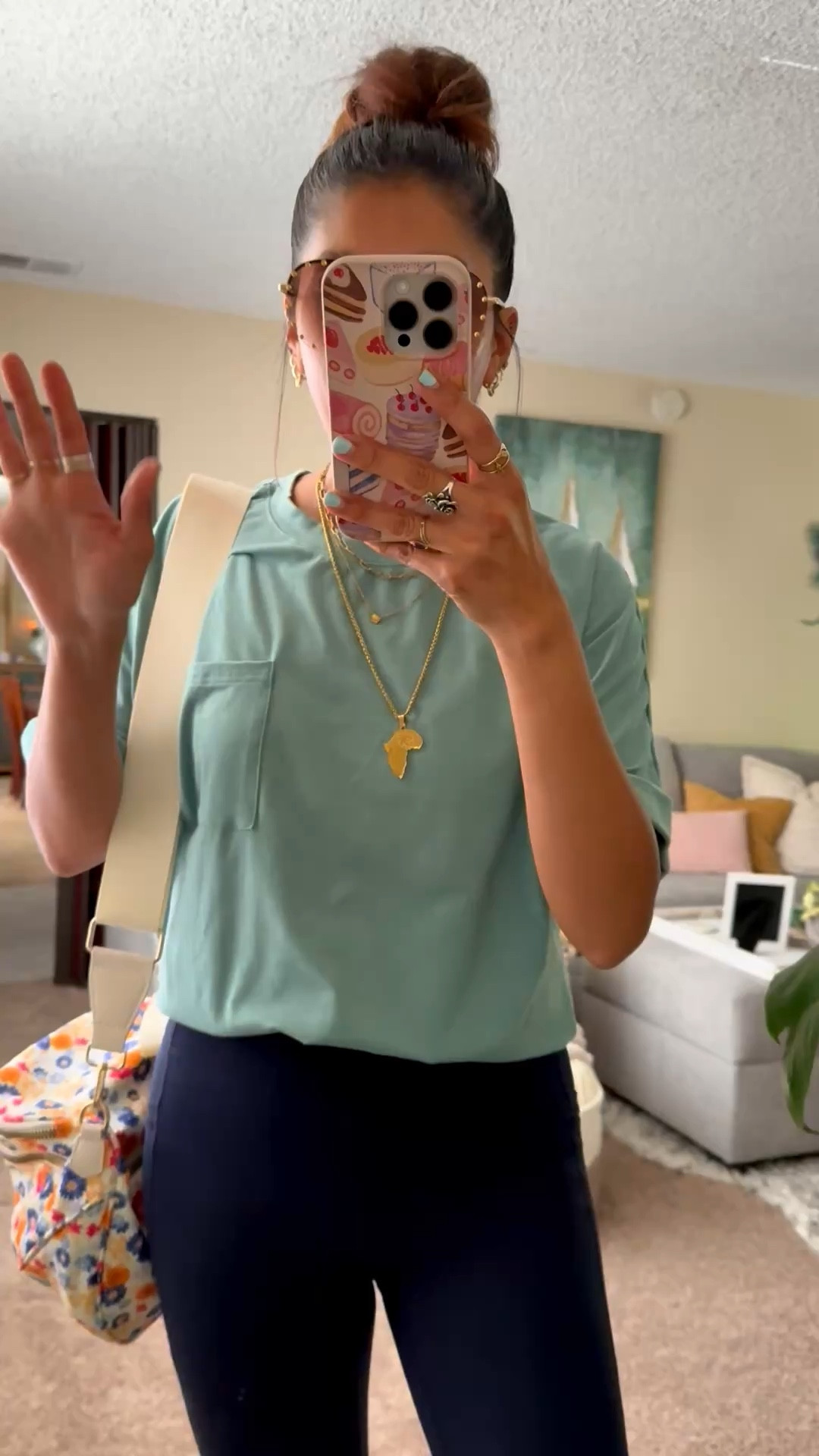 Easy everyday outfit but make it chic 🤍✨
I styled this oversized tee tucked under my bra for that effortless, cinched look (trust me… game changer 🙌). Paired it with these lightweight gingham pants for the perfect casual + put-together vibe.

This is my go-to for running errands, coffee runs, or just feeling cute and comfy without trying too hard. Add a statement sunglass + pop of color bag and you’re instantly elevated 💙

Everything is easy to mix, match, and rewear all season long!


casual outfit, everyday style, oversized tee outfit, t shirt styling hack, tucked shirt trick, gingham pants outfit, spring outfit ideas, summer casual look, mom style outfit, effortless chic outfit, comfy outfit ideas, relaxed fit outfit, neutral outfit with pop of color, street style casual, minimal chic outfit, airport outfit idea, coffee run outfit, laid back fashion, simple outfit inspo

#casualstyle #everydayoutfit #ootdstyle #springoutfits #summerstyle #effortlessstyle #momstyle #comfychic #outfitinspo #ltkstyle #ltkfashion #amazonstyle #ginghamstyle #neutralstyle #streetstyle

#LTKmomlife #LTKootd #LTKSeasonal