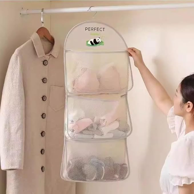 Multi Purpose Multi Layer Mesh Storage Hanging Bag,Hanging Storage with Metal Hanger Mesh Pockets... | Amazon (US)