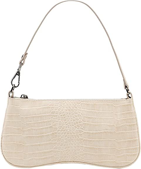 JW PEI 90s Shoulder Bag for Women Vegan Leather Crocodile Purse Classic Clutch Handbag | Amazon (US)