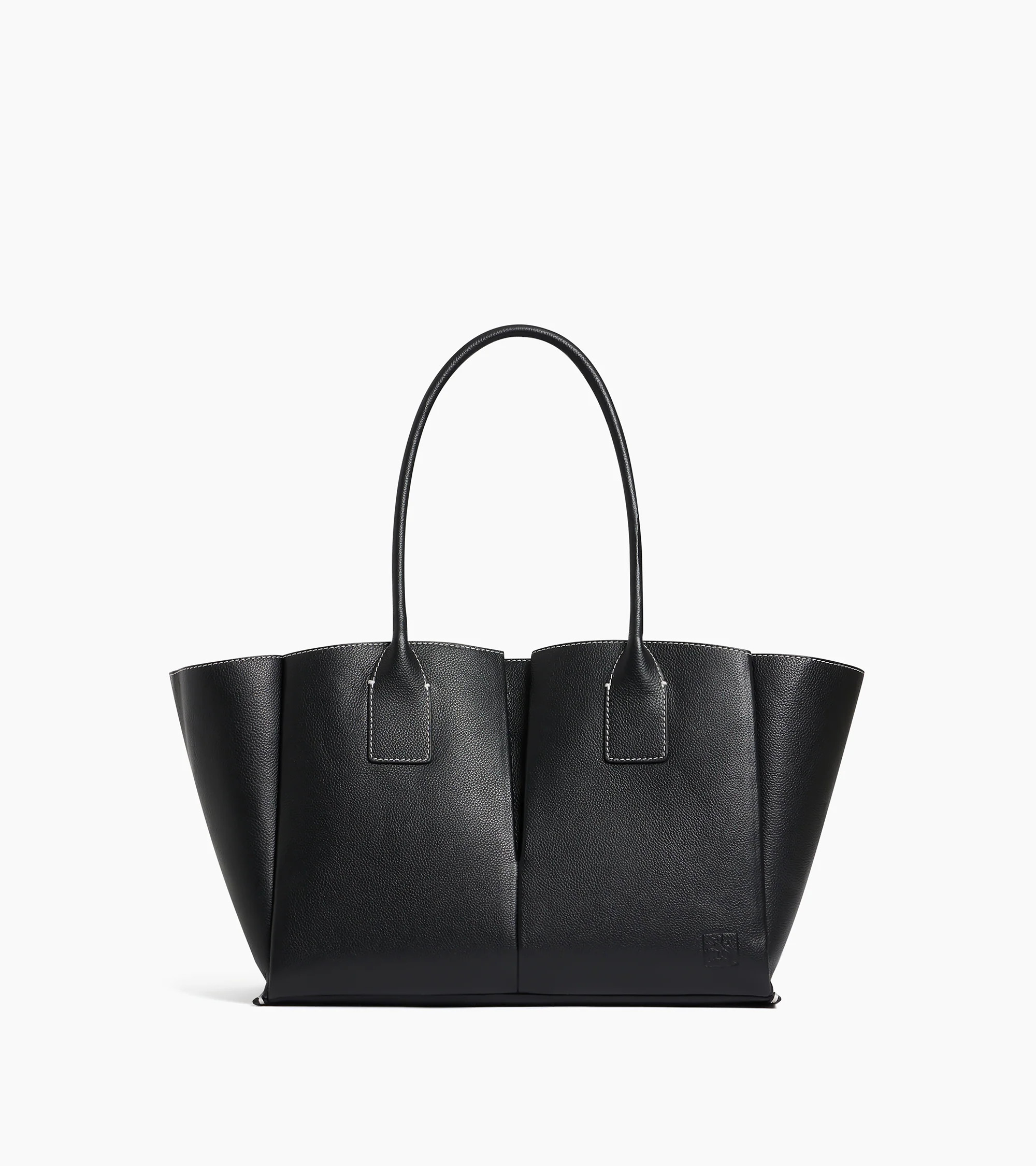 Elena large tote bag in grained leather | Le Tanneur