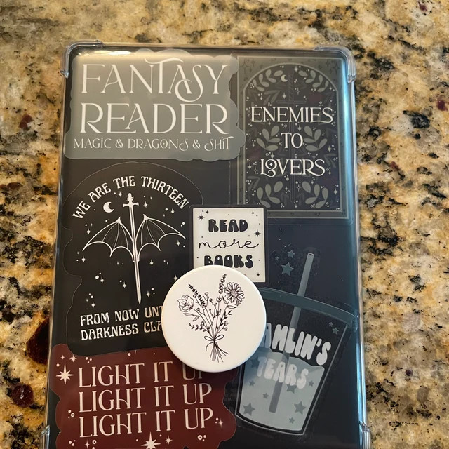 Fantasy Reader | Magic and  Dragons and Sh*t | Waterproof Book Sticker | Bookish Laptop Water Bot... | Etsy (US)