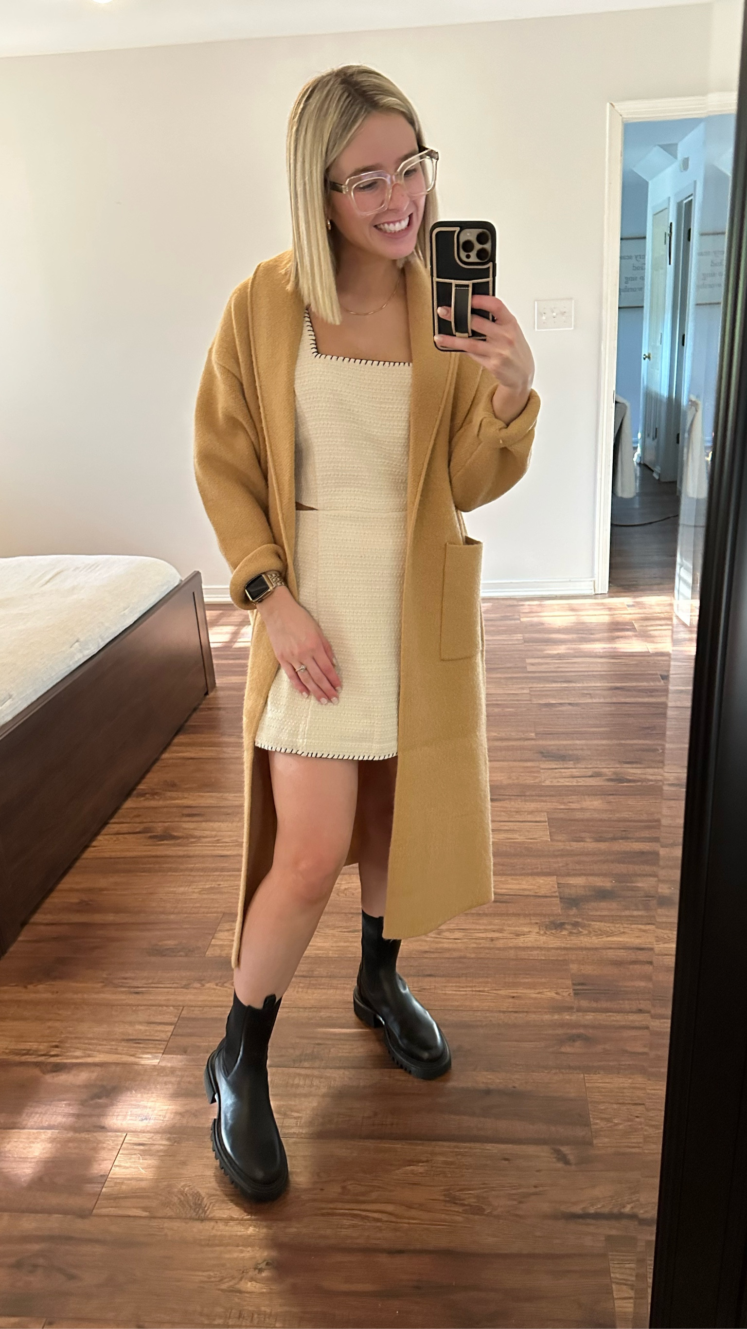 Pink Lily go where you choose tan long cardigan XS TTS

Avec Les Filles whipstitch trim cutout sleeveless romper Small TTS

AllSaints Hallie Lug Boot TTS

#falloutfit

#LTKSale #LTKSeasonal #LTKshoecrush