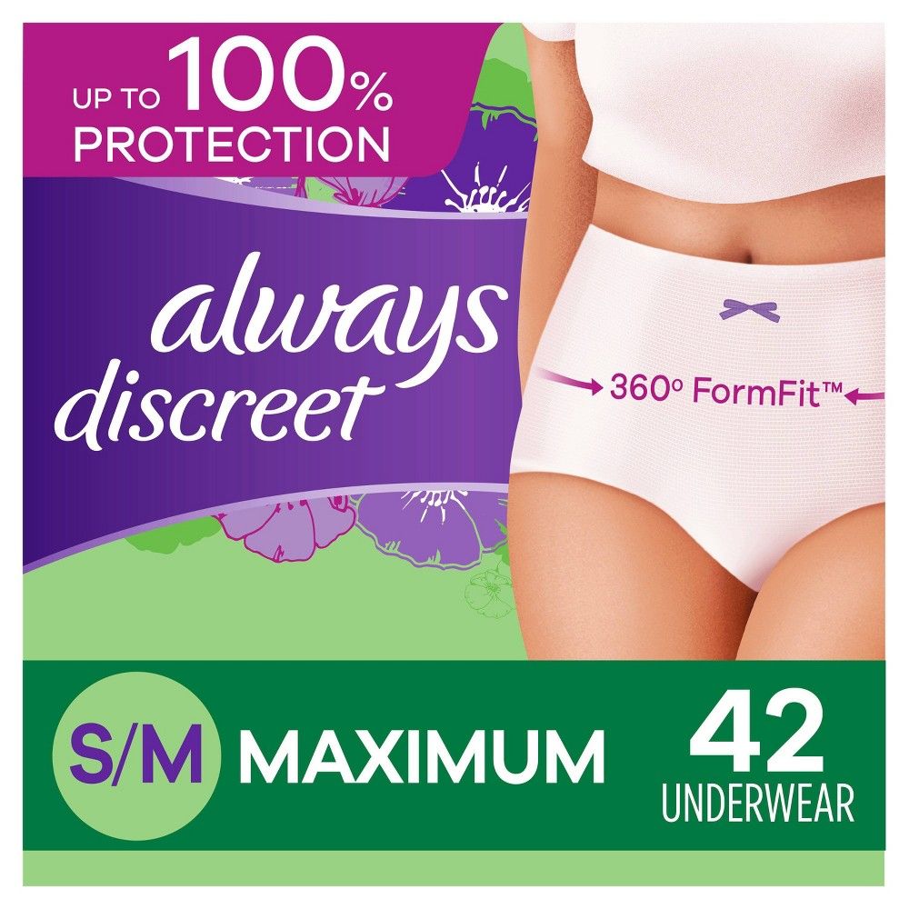 Always Discreet Incontinence & Postpartum Incontinence Underwear for Women - Maximum Protection - S/ | Target