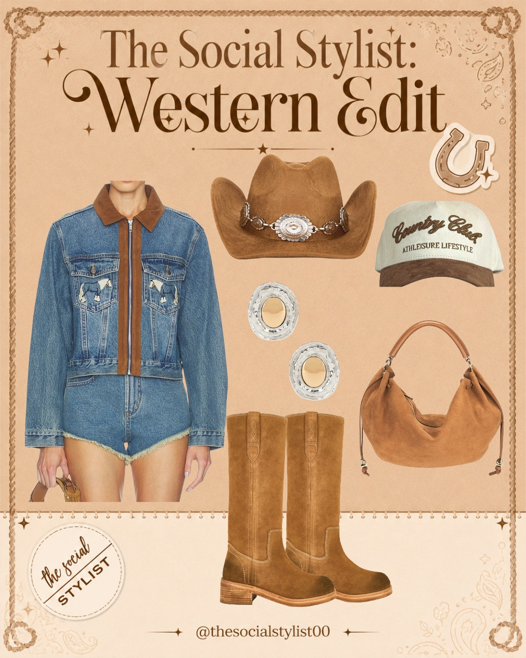 THE WESTERN EDIT 🤎🤠

Country concert season called… and the outfits might be my favorite part. 🌵

Western-inspired pieces I’m loving right now — think boots, denim, suede, turquoise, fringe & a little cowgirl energy.

Perfect for:
🤎 Country concerts  
🤠 Nashville weekends  
🌵 Rodeo nights  
👢 Boots + denim kind of days

Shop my Western Edit for all the pieces I’d wear on repeat.

#WesternStyle #CountryConcertOutfit #WesternWear #CowgirlStyle #NashvilleStyle #ConcertOutfit #WesternFashion #TheSocialStylist