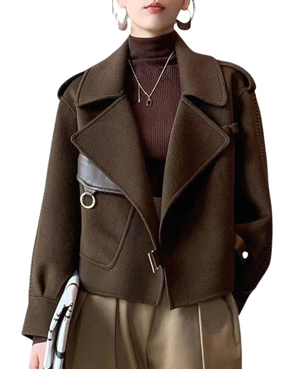 utcoco Wool Coats Pea Coat Trench Overcoat Jackets | Amazon (US)