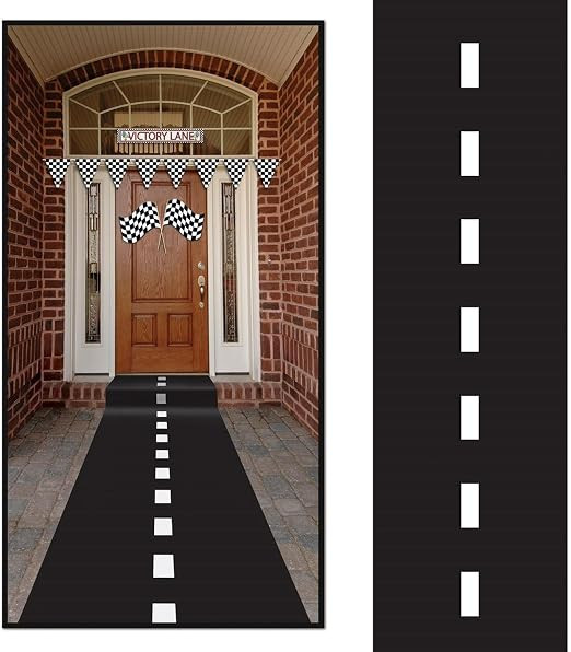 Super Z Outlet 10ft Long Racetrack Floor Running Racer Party Decoration Mat Drag Race Car Road Go... | Amazon (US)