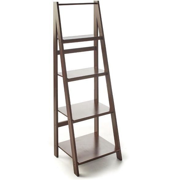 Lakeside Classic Farmhouse 4-Tier Ladder Shelf - Storage Accent for Indoors | Target