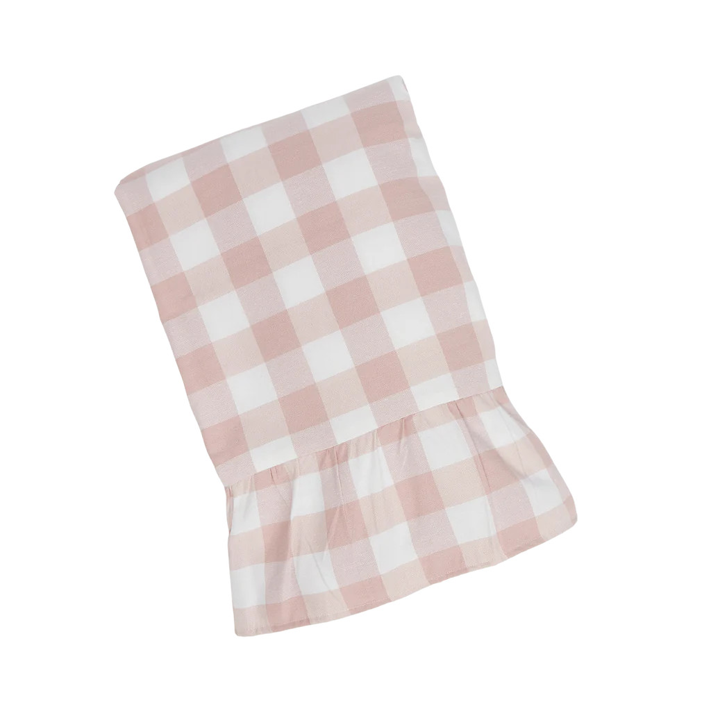 Blush Pink Gingham Tablecloth | Over The Moon