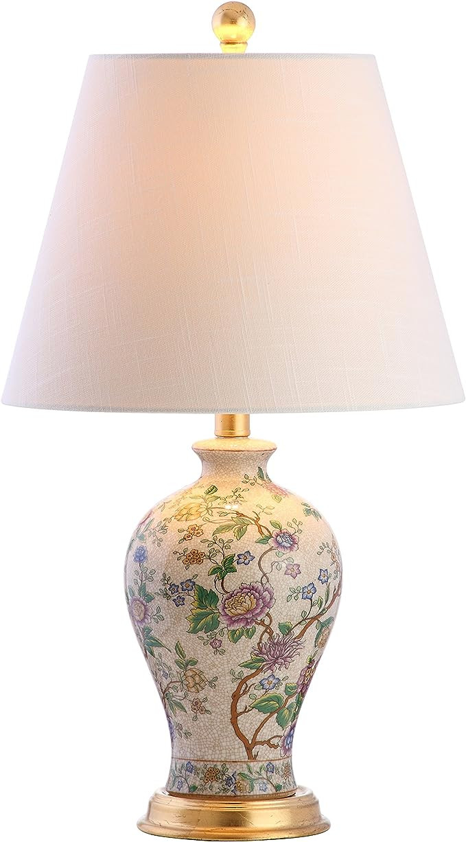 JONATHAN Y JYL3009A Grace 24" Floral LED Table Lamp Classic Cottage Bedside Desk Nightstand Lamp ... | Amazon (US)