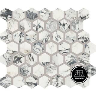 Lamora Capri 12 in. x 10 in. Glazed Ceramic Hexagon Mosaic Tile (0.81 sq. ft./each) | The Home Depot