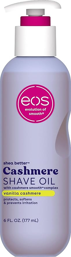 eos Cashmere Skin Collection Shave Oil, Vanilla Cashmere, Soothing and Moisturizing, Prevents Irr... | Amazon (US)