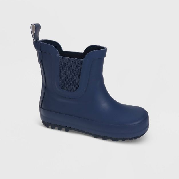 Toddler Boys' Emmett Pull-On Rain Boots - Cat & Jack™ Navy Blue | Target