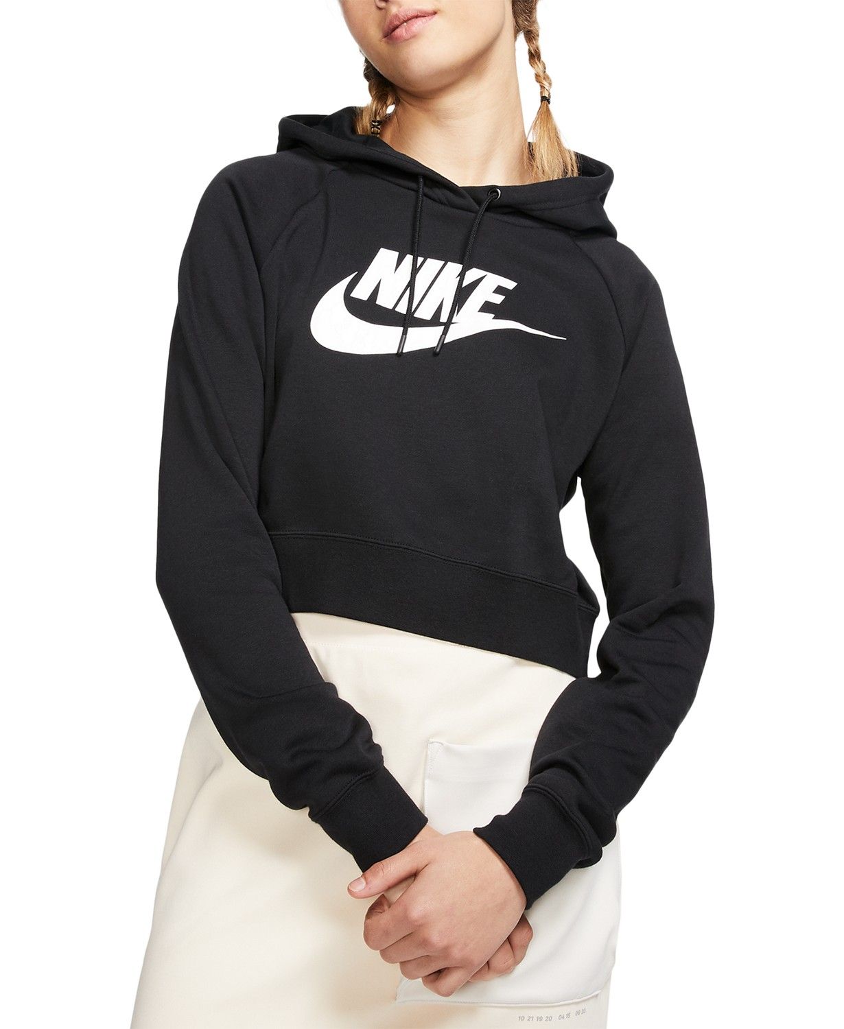 Nike Women's Sportswear Essential Cropped Hoodie & Reviews - Tops - Women - Macy's | Macys (US)