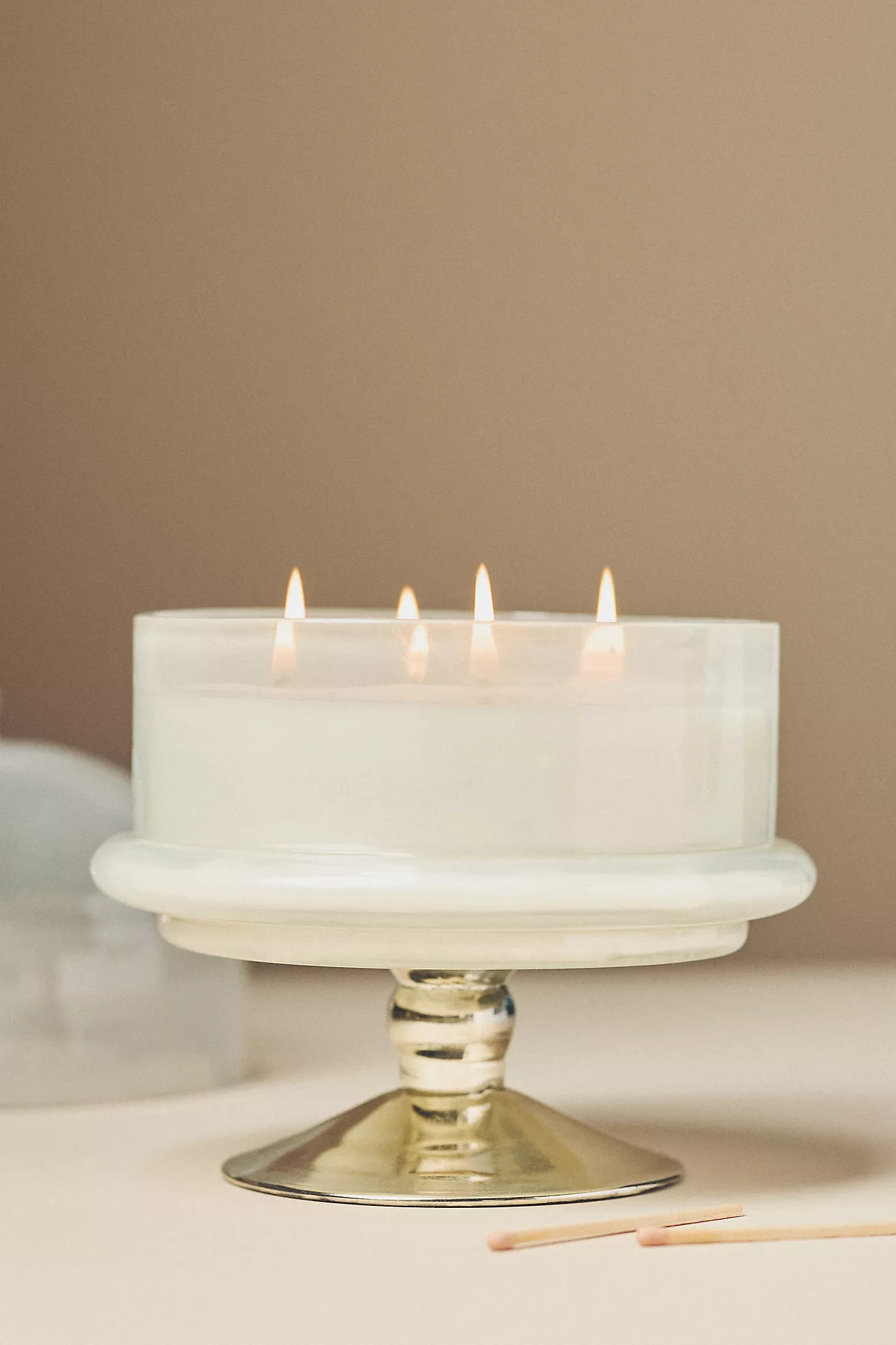 Pedestal Cake Gourmand Sweet Tonka & Vanilla Glass Candle | Anthropologie (US)