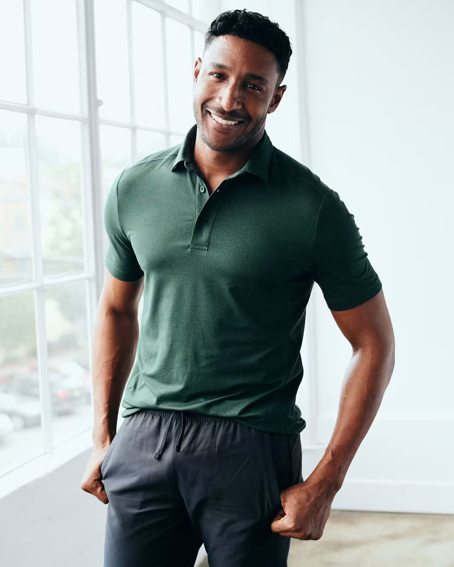 Flowknit Breeze Performance Polo in Olive | Quince