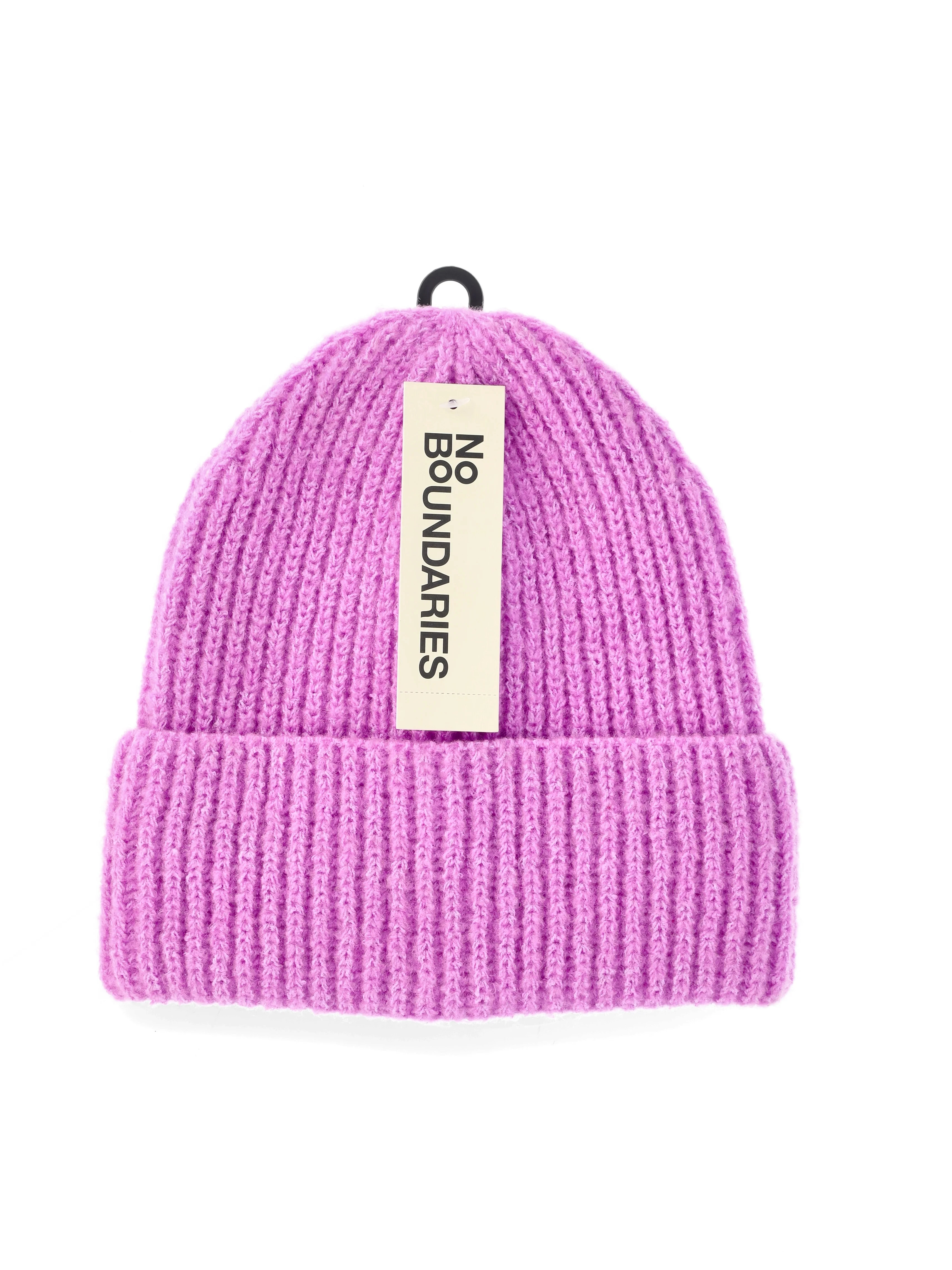 No Boundaries Ribbed Fisherman Beanie, Women's, Violet | Walmart (US)