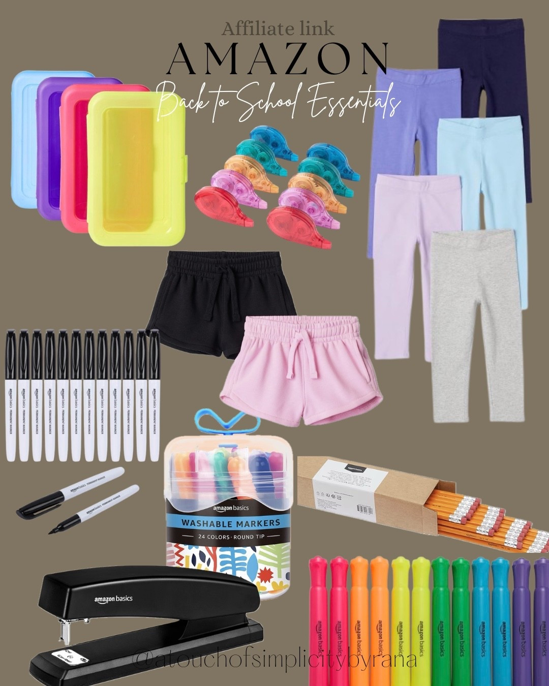 Getting your kids ready for back to school or sending in your school donations! Rounded up a few things you might need to consider. 

School supplies, back to school, school essentials, stapler, markers, highlighters, shorts, leggings, pencils, washable markers, pencil box, school supply box, white out , cotton stretch leggings, sweatshorts, permanent markers, office stapler

#LTKKids #LTKSaleAlert #LTKmomlife