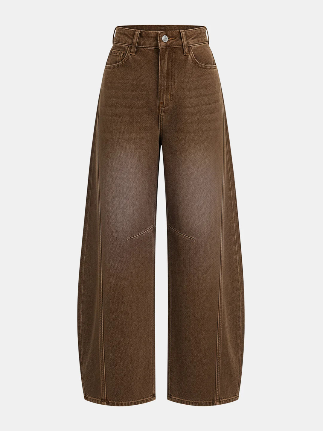 Denim Curved-Leg Jeans | Commense