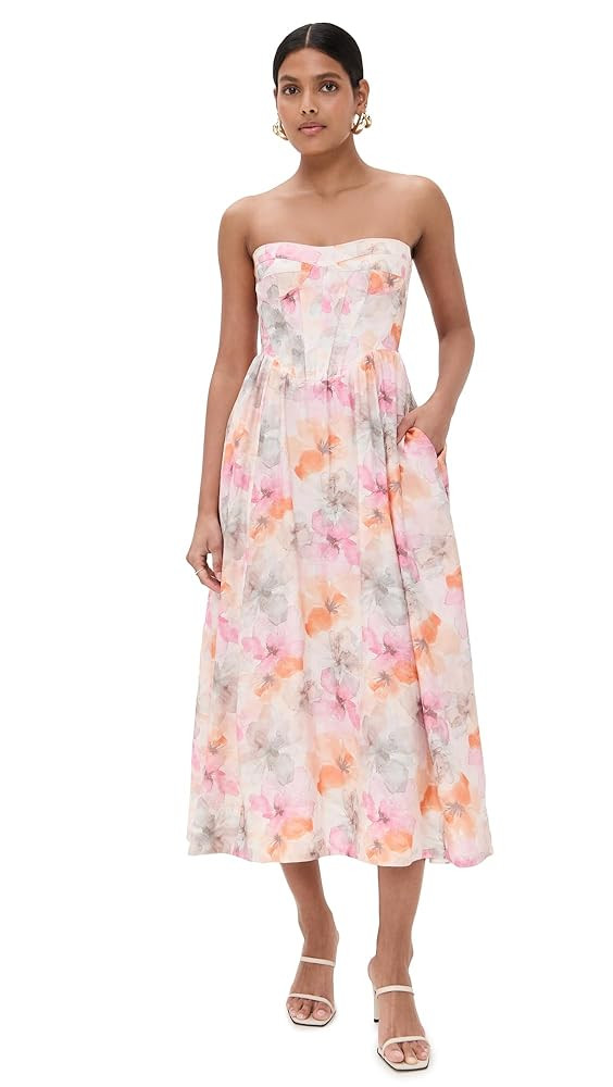 Bardot Women's Lola Corset Midi Dress | Amazon (US)