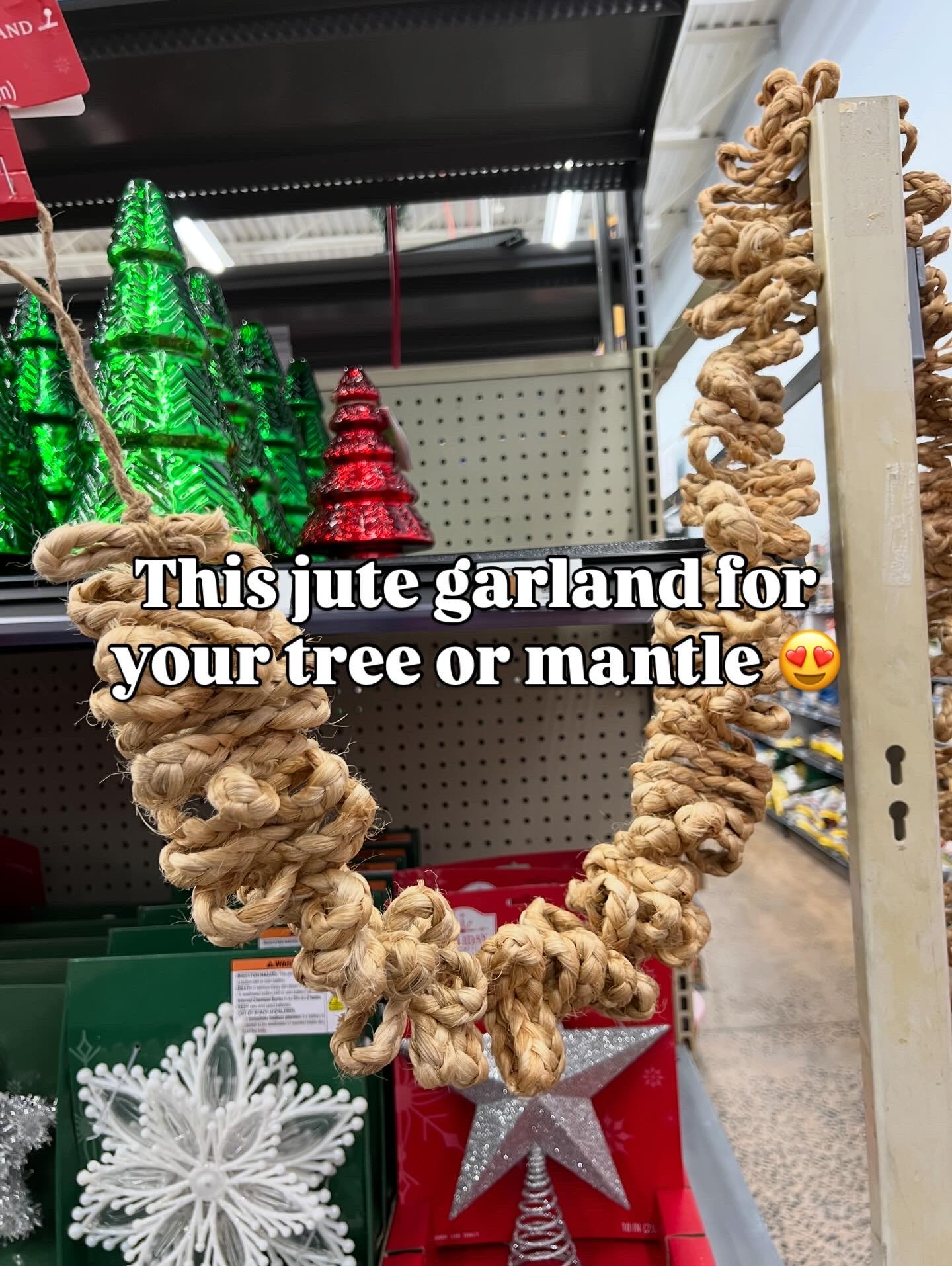 This jute garland is so unique, looks like a boutique find! Walmart Christmas decor 

#LTKHome #LTKHoliday