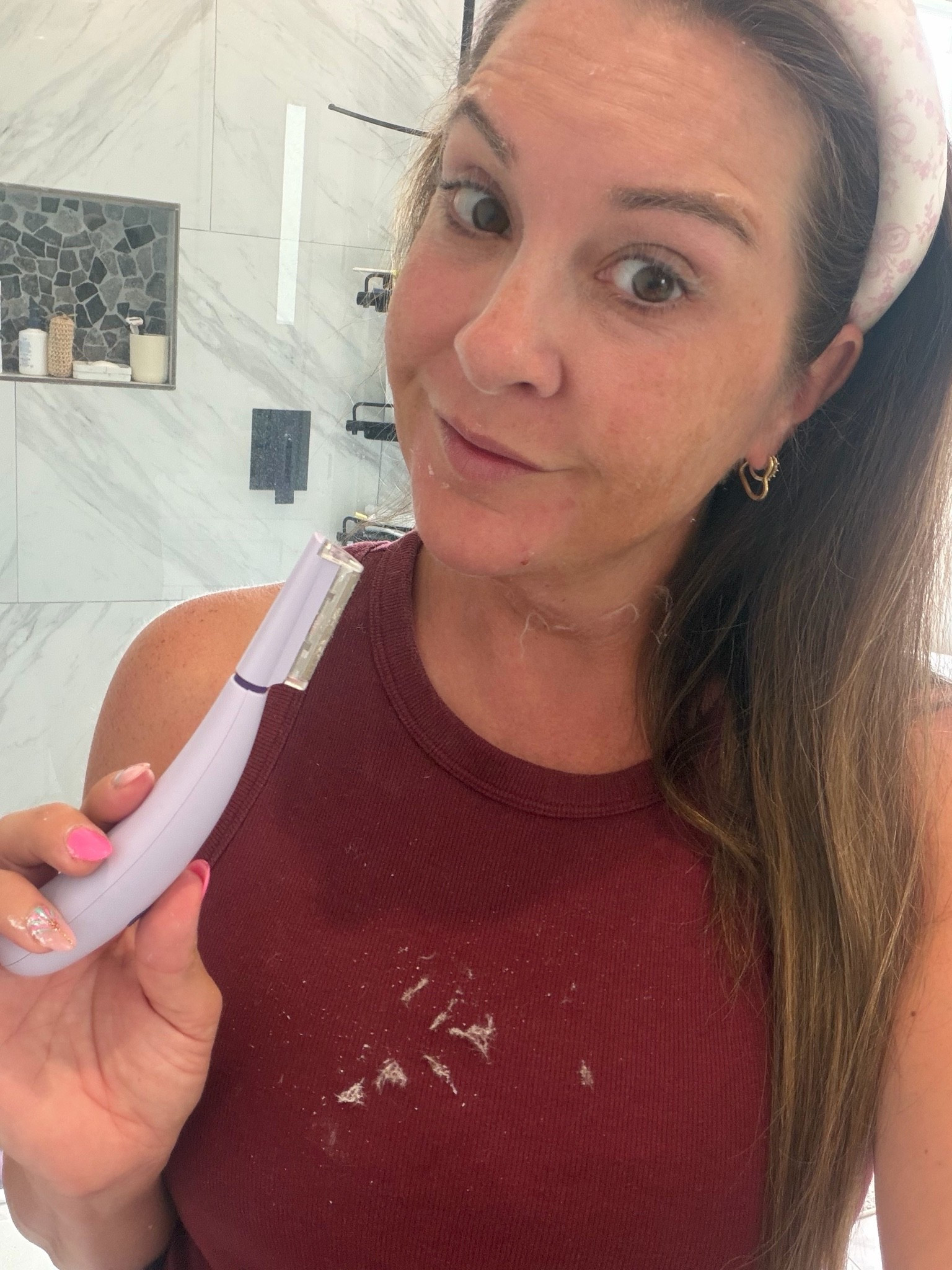 ✨ Okay… the PROOF was literally all over my shirt! 😂🙌

I used my Michael Todd Beauty SonicSmooth Pro and you can actually SEE all the dead skin + peach fuzz it removed. I knew it was working, but seeing THAT much come off my face?! 😳

This at-home dermaplaning treatment helps:
✨ Remove built-up dead skin cells
✨ Get rid of peach fuzz
✨ Leave skin feeling insanely smooth
✨ Help skincare apply more evenly
✨ Create a smoother base for makeup
✨ Give your skin that fresh, polished glow

My face felt SO soft afterward—and seeing everything that came off made me realize how much was just sitting on my skin. 🤯

If you want that smooth, fresh-face feeling without heading to a spa… THIS is the one. 👏✨

#MichaelToddBeauty #SonicSmoothPro #Dermaplaning #SkincareRoutine #BeautyFinds