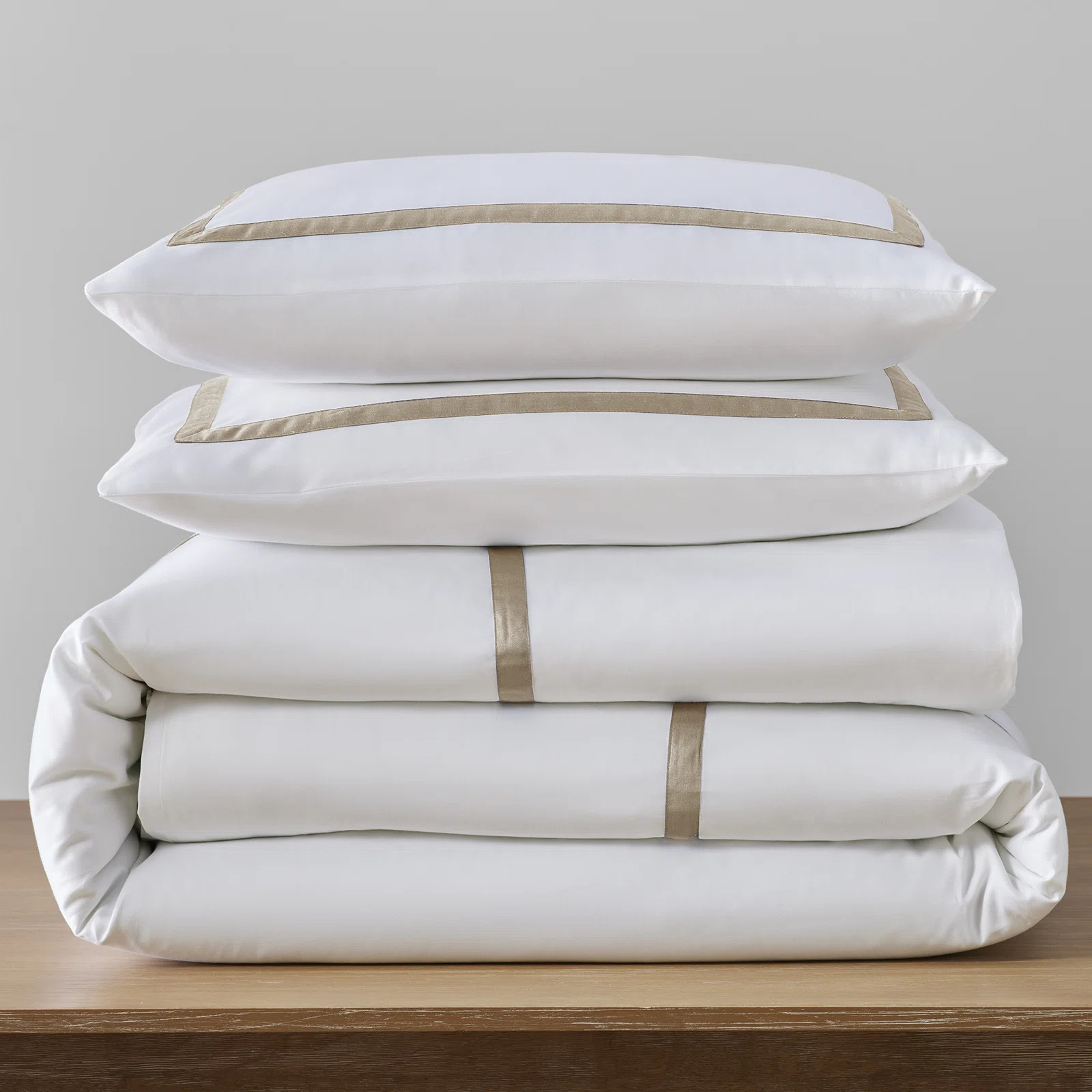 Danfield Cotton Sateen Hotel Stripe Duvet Cover Set | Wayfair North America