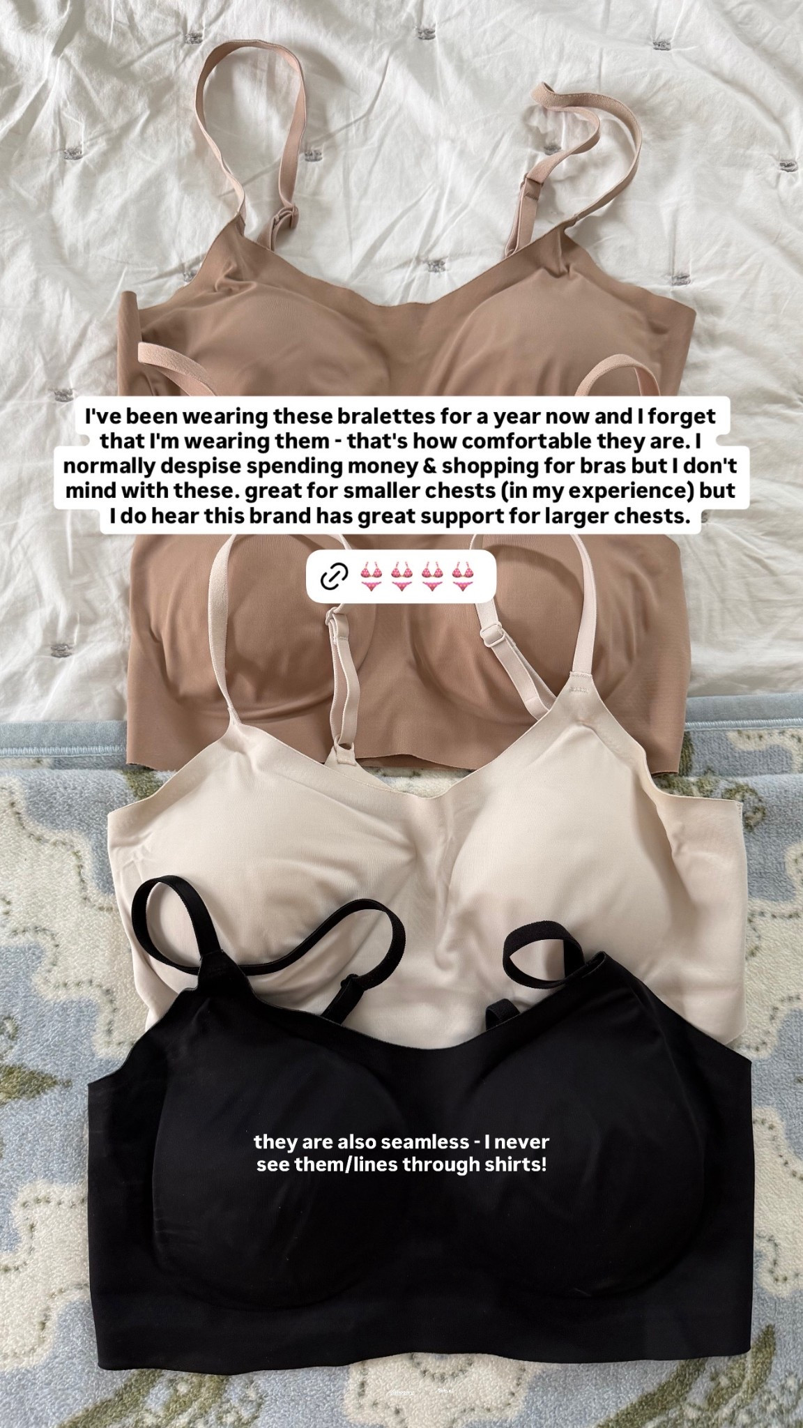 if you typically don't love buying or wearing bras - this will change your mind. they are stretchy and comfortable, you wont even realize you're wearing one. I wear my true size!

#LTKgrwm #LTKootd