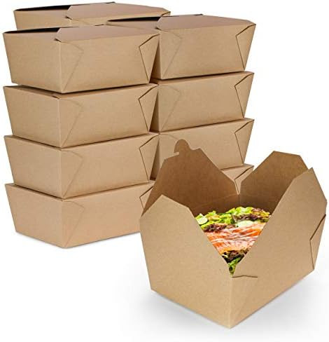 Kaderron 70 Oz Take Out Food Containers (50 Pack) Disposable Kraft Paper Food Container Takeout Box  | Amazon (US)