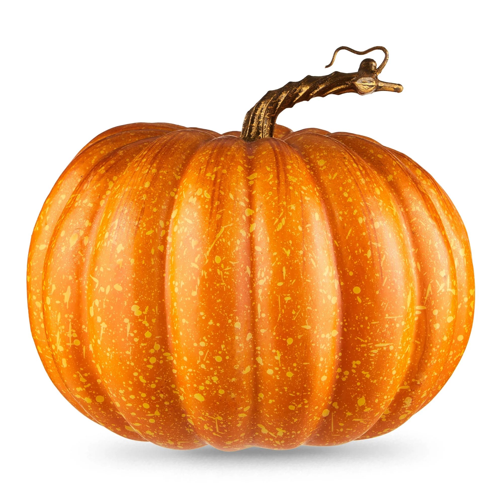 Harvest 7 in Gold-Painted Yellow Foam Pumpkin Decoration, Way to Celebrate | Walmart (US)