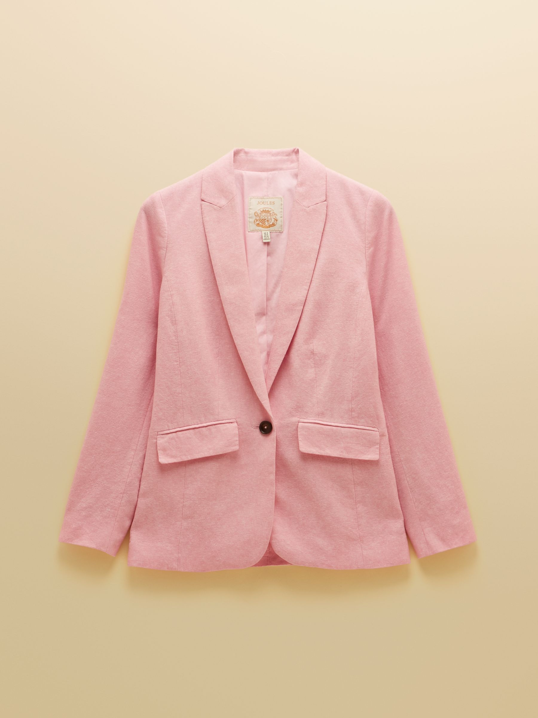 Pink Linen Blend Blazer | Joules | Joules